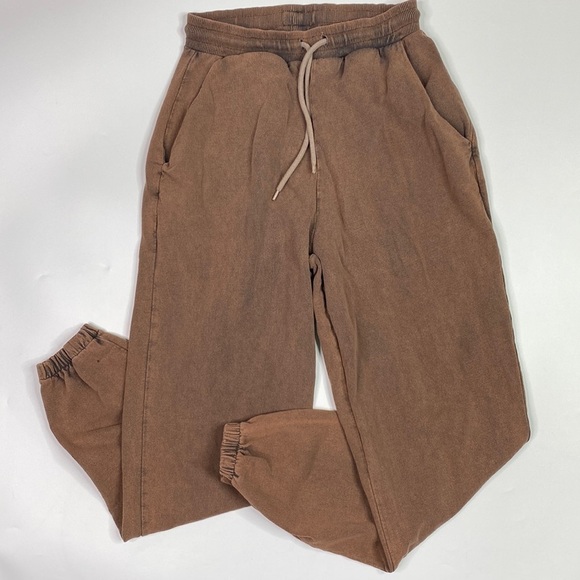 ASOS Acid Brown Wash Oversized Jogger Pants Size 0 - Picture 1 of 14